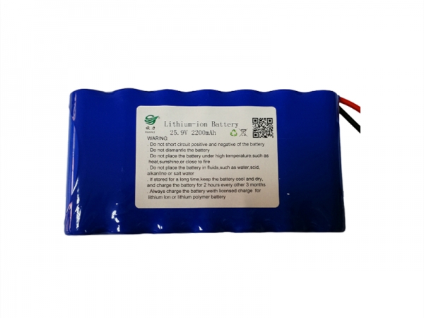 25.9V 2200mAh cylindrical lithium battery