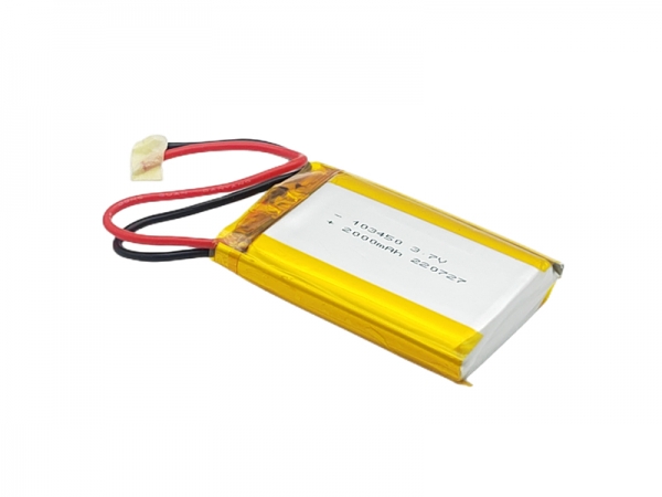 103450 3.7V 2000mAh high temperature lithium battery-22AWG