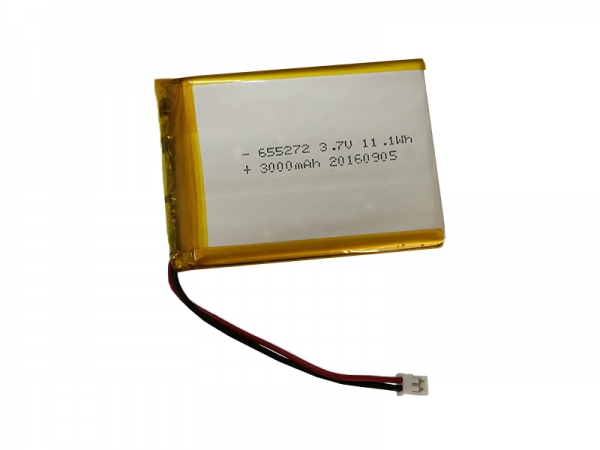 3.7V聚合物鋰電池|655272 3000mAh 3.7V--2pin